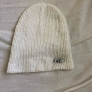 White knitted beanie toboggan Neff unisex